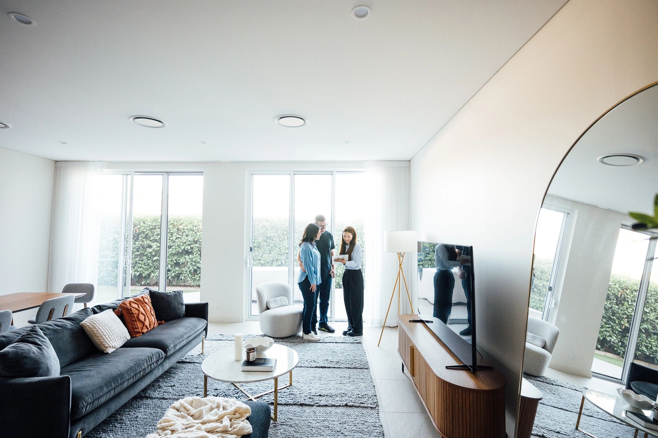 Consultant providing Vastu guidance in a calm home setting